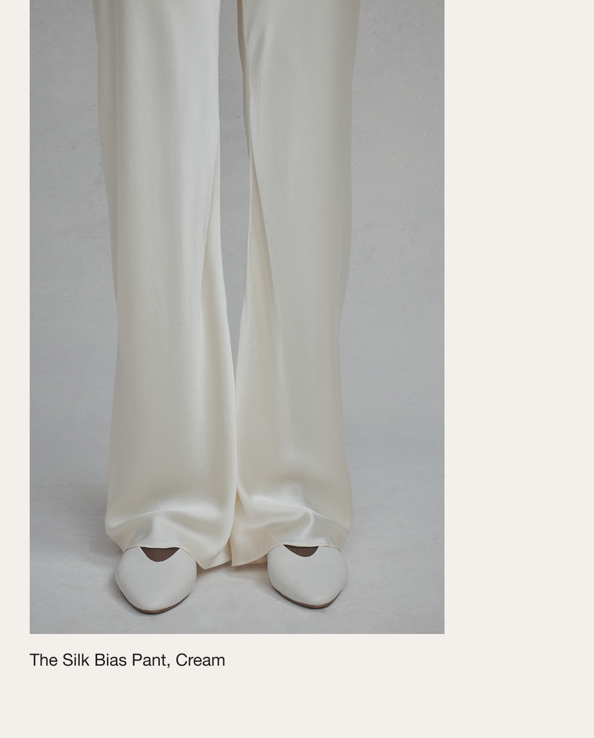 The Silk Bias Pant, Cream