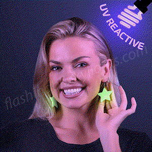Neon Star Earrings