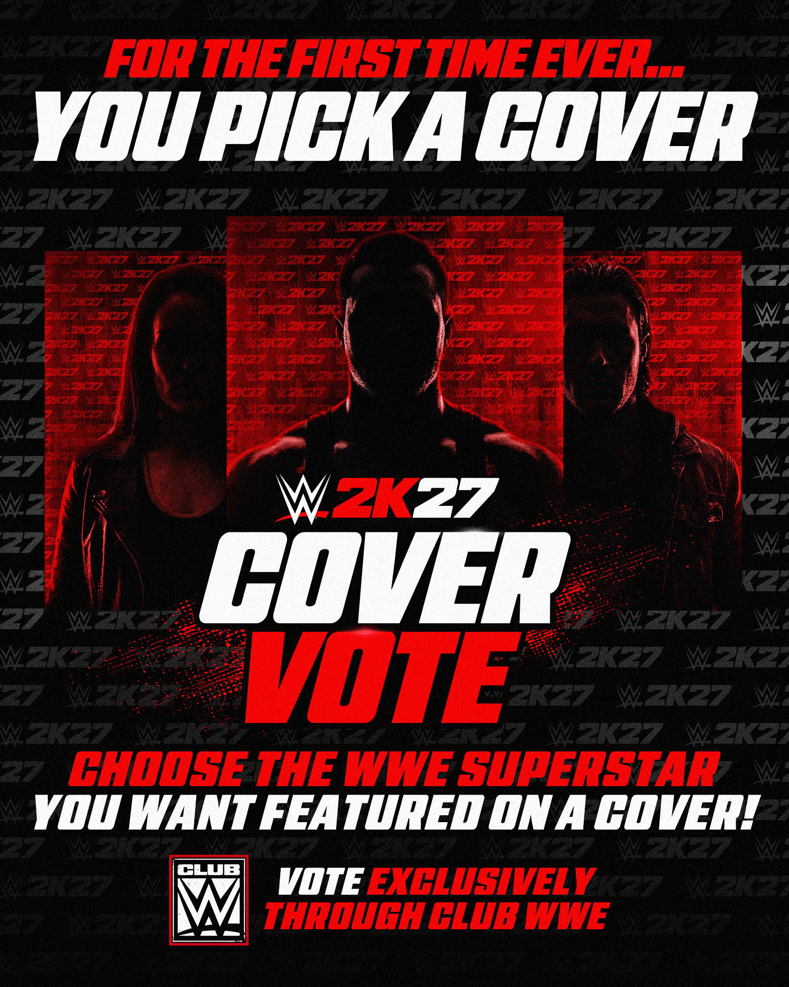 WWE 2K27 Cover Vote for Club WWE Members