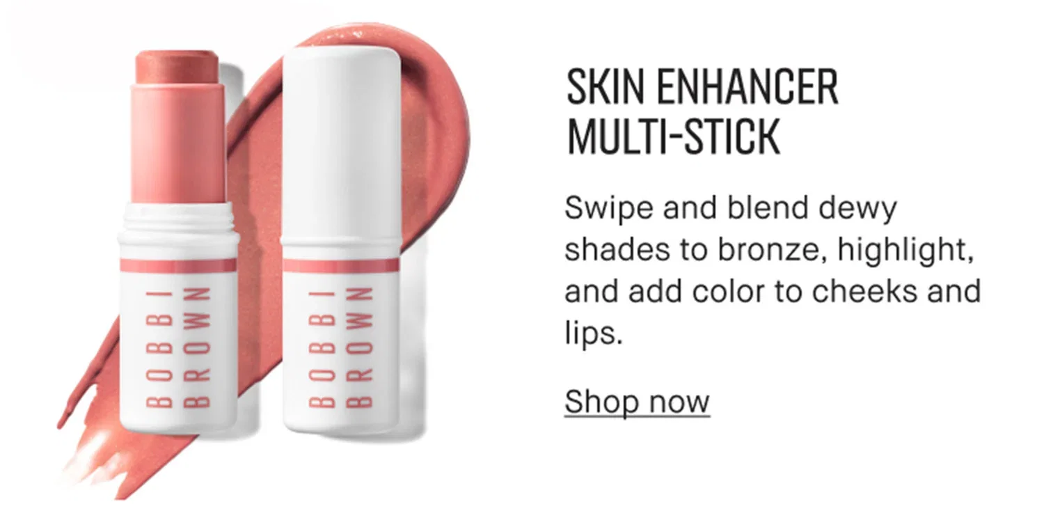 SKIN ENHANCER MULTI-STICK | Swipe and blend dewy shades to bronze, highlight, and add color to cheeks and lips. | Shop now