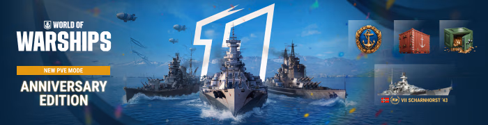 World of Warships: New PVE mode! Anniversary Edition.