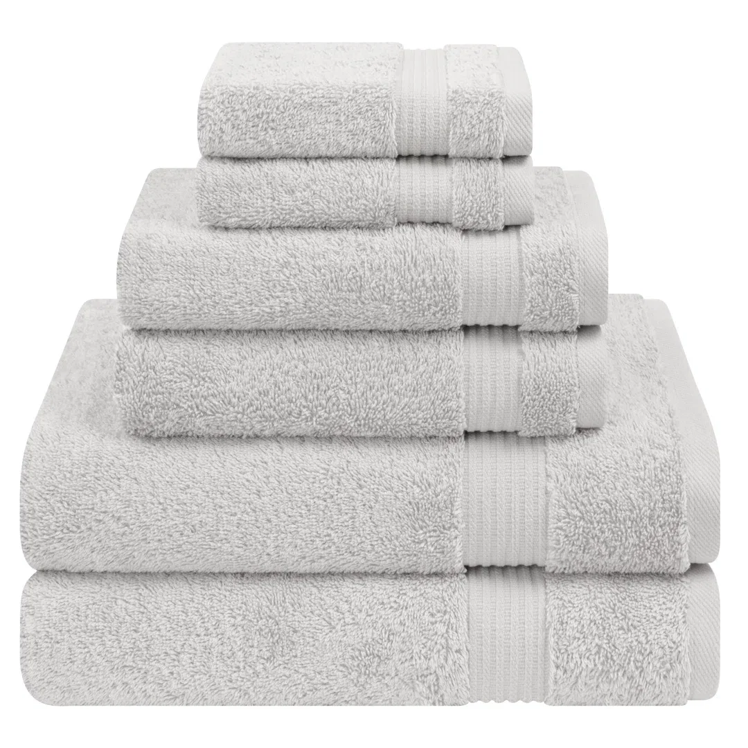 100% Cotton Luxury Turkish 6 Piece Bath Towel Set, Super Soft and Absorbent