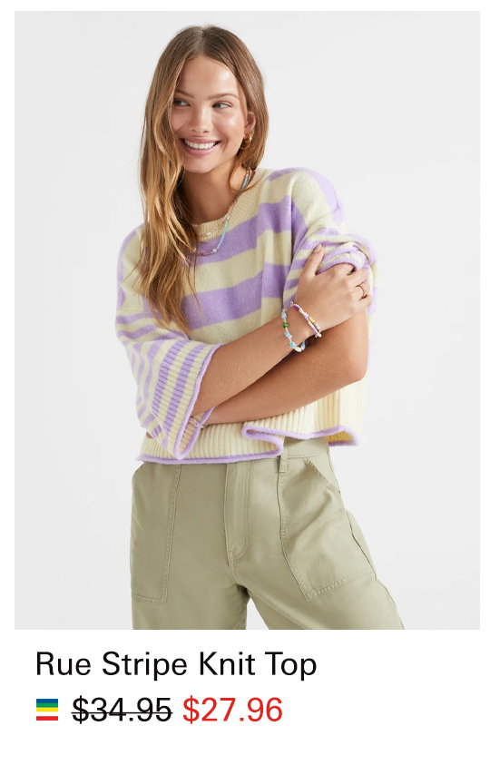 RUE STRIPE KNIT TOP