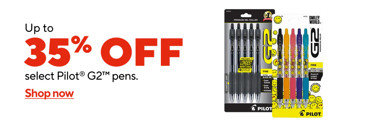 Up to 35% off select Pilot G2 gel pens