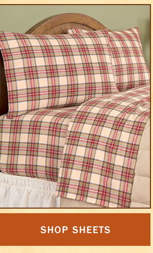 Shop Sheets. Yarn-Dyed Plaid Portuguese Cotton Flannel Sheet Set