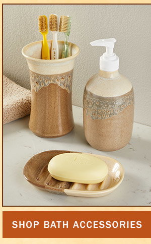 Shop Bath Accessories. Glazed Pottery Bath Accessories