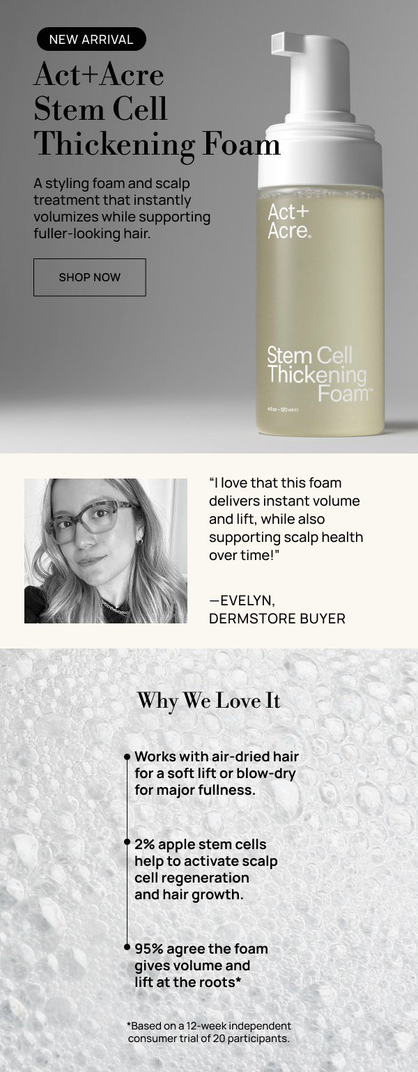 Act+Acre Stem Cell Thickening Foam™️For Volume + Fuller-Looking Hair 4oz