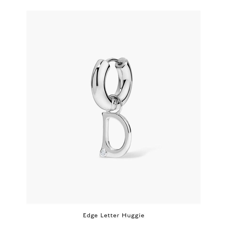 Edge Letter Huggie