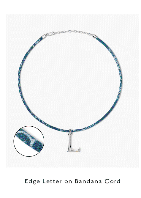 Edge Letter on Bandana Cord