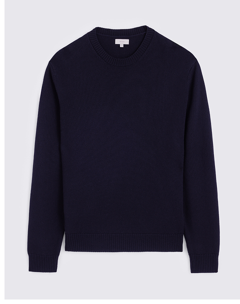 Navy Merino Crew-Neck Jumper