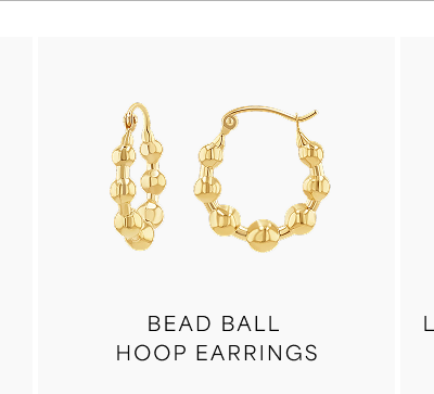 Bead Ball Hoop Earrings