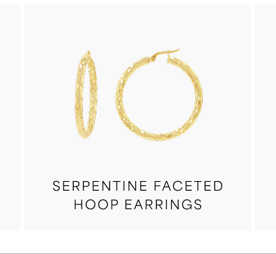 Serpentine Faceted Hoop Earrings