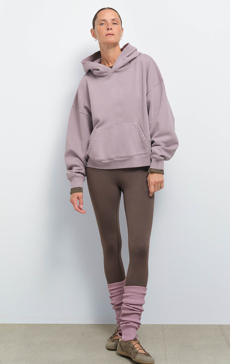 Organic Fleece Hoodie in Wisteria