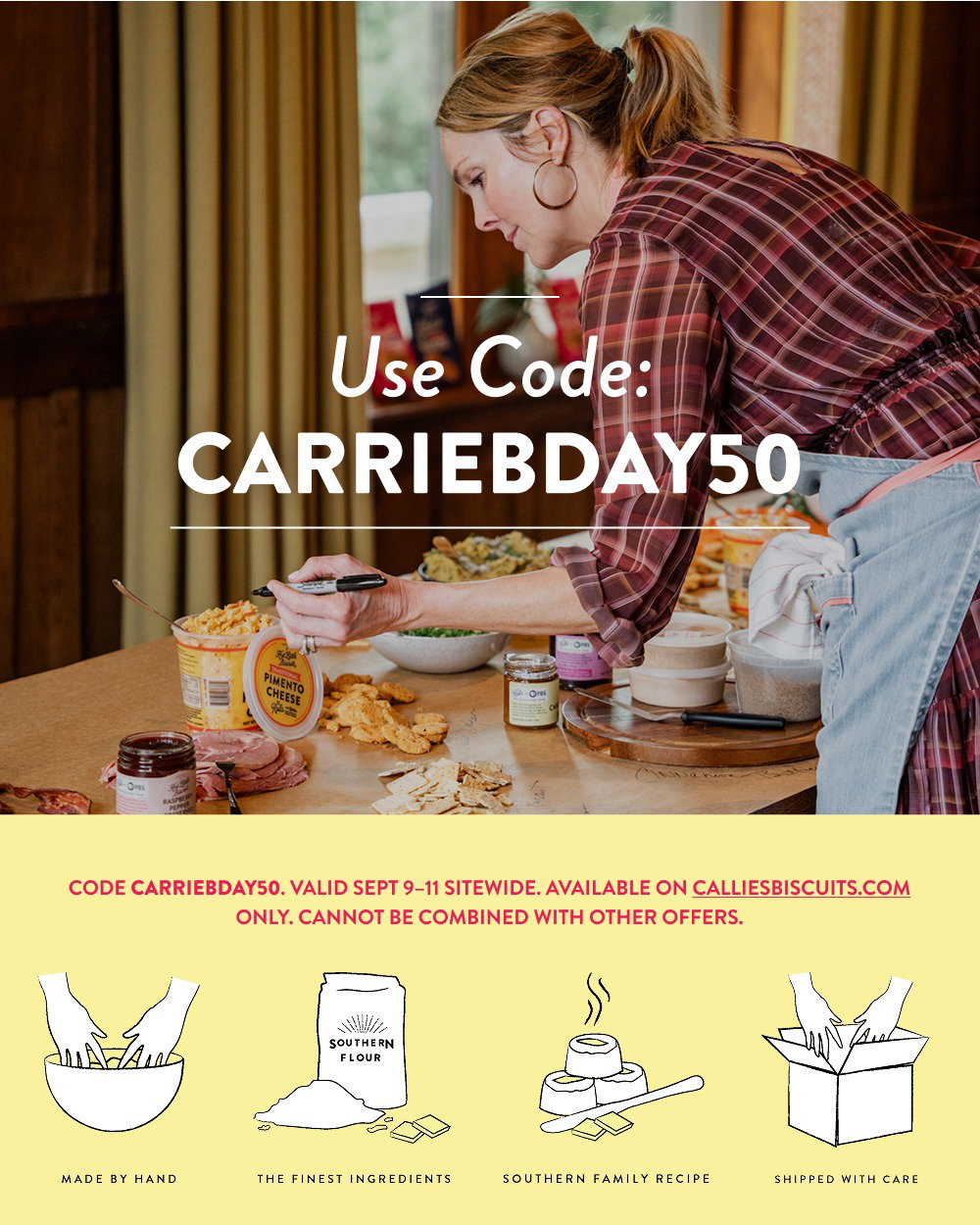 Use Code: CARRIEBDAY50