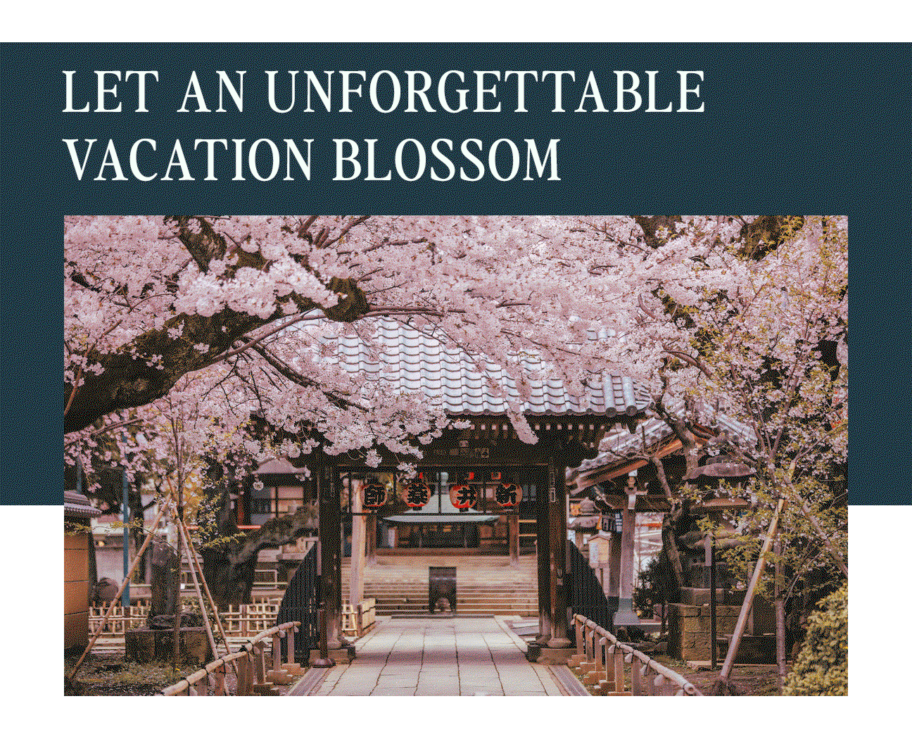 Let an unforgettable vacation blossom