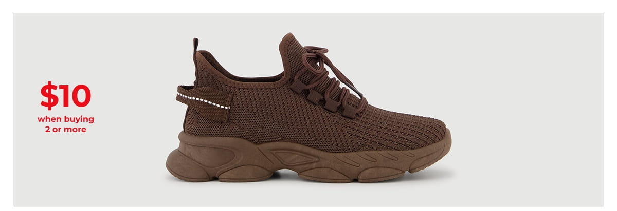 Shop Textured Knit Low Chunky Platform Lace Up Sneakers