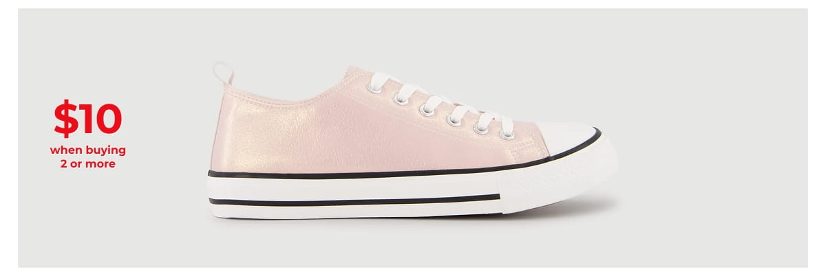 Shop Metallic Low Top Canvas Sneakers