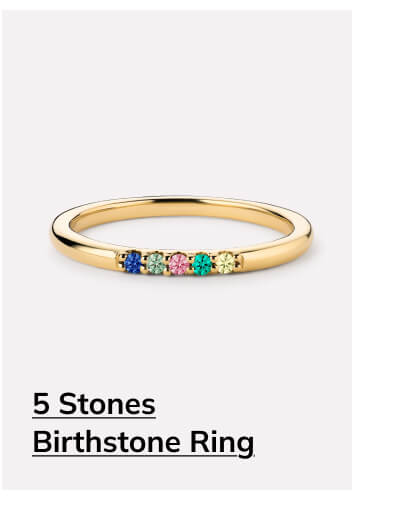 5 Stones Birthstone Ring
