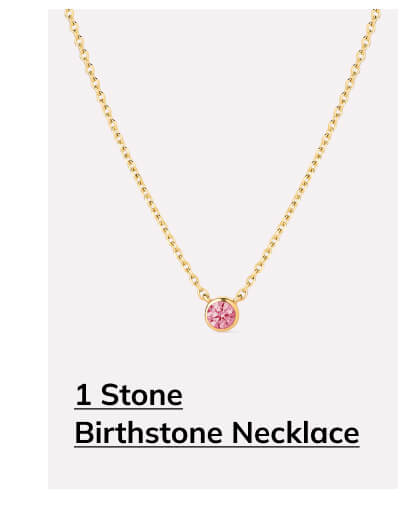 1 Stone Birthstone Necklace