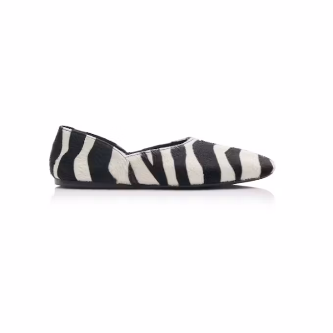 Jane Zebra Calf Hair Flats