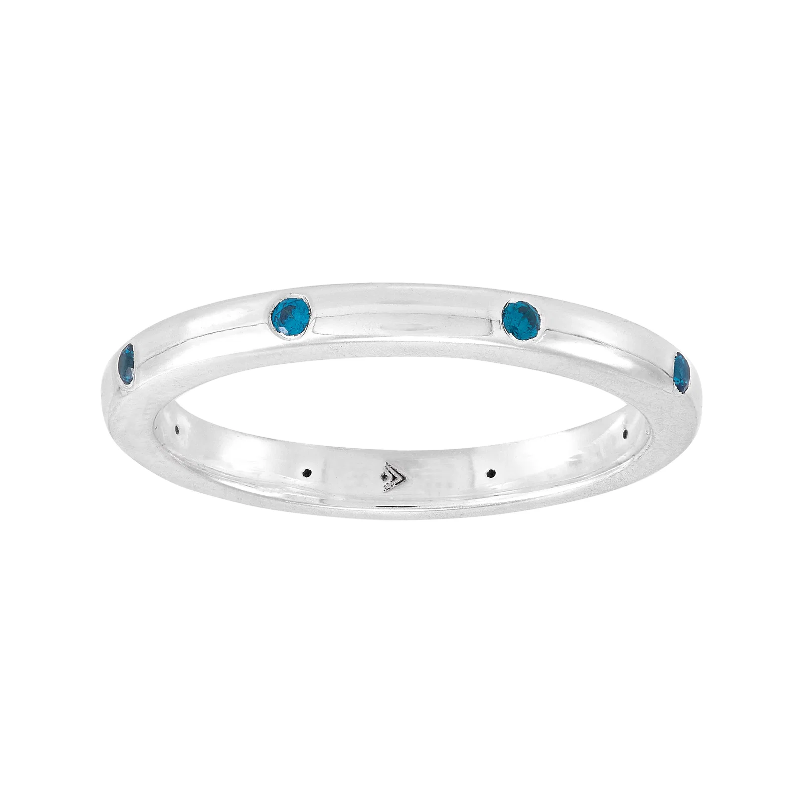 Destiny Band Ring, Swiss Blue Cubic Zirconia