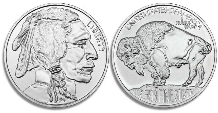  FLASH SALE: 1 oz SilverTowne Buffalo Silver Rounds