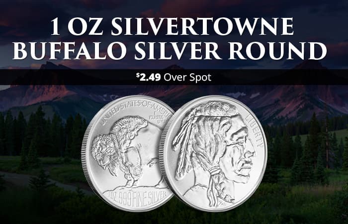FLASH SALE: 1 oz SilverTowne Buffalo Silver Rounds