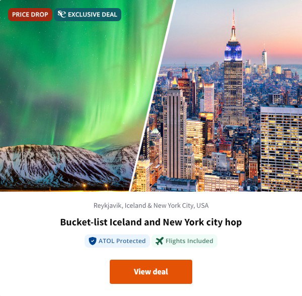 Bucket-list Iceland and New York city hop