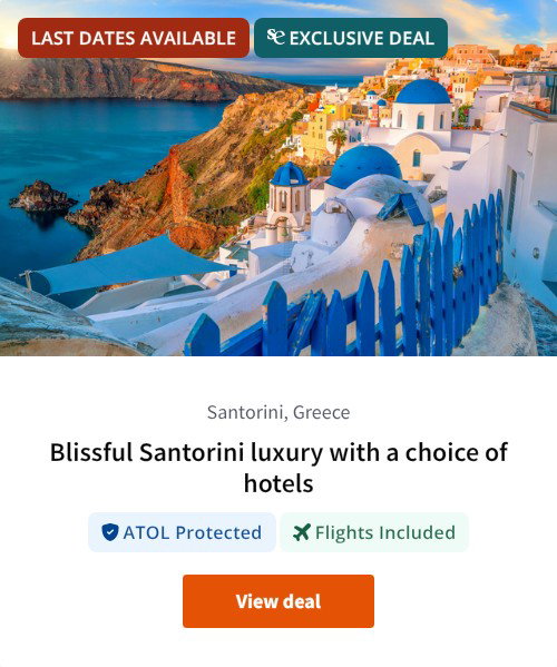 Blissful Santorini luxury with a choice of hotels