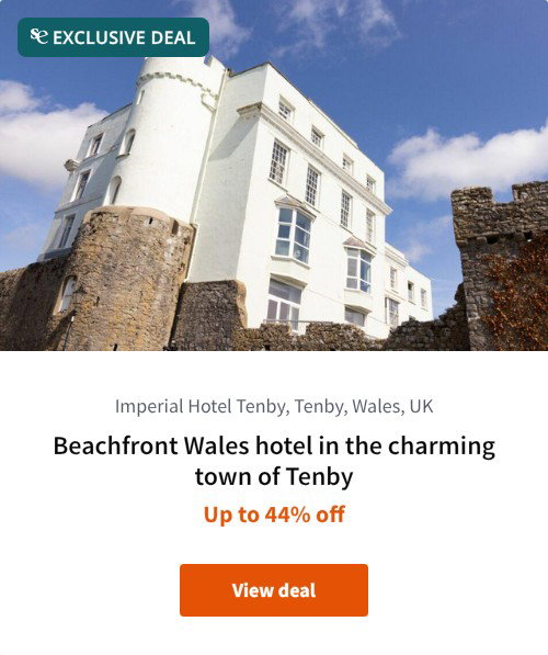 Beachfront Wales hotel in the charming town of Tenby