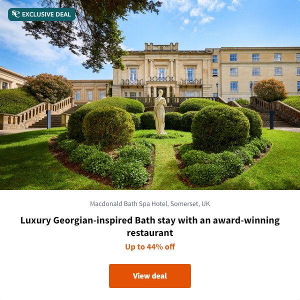 Luxury Georgian-inspired Bath stay with an award-winning restaurant