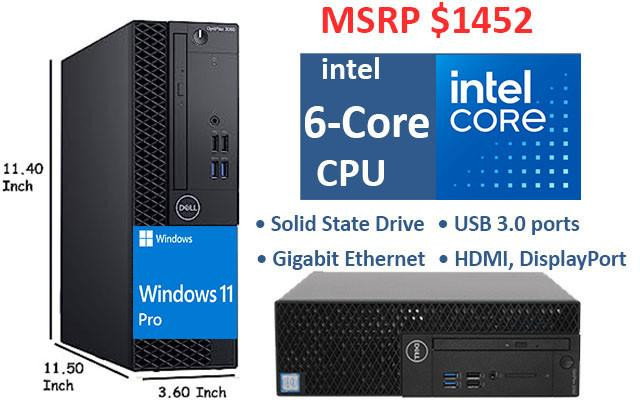 Image of Dell OptiPlex 3060 SFF Core i5 Windows 11 Pro Computer HDMI + DisplayPort