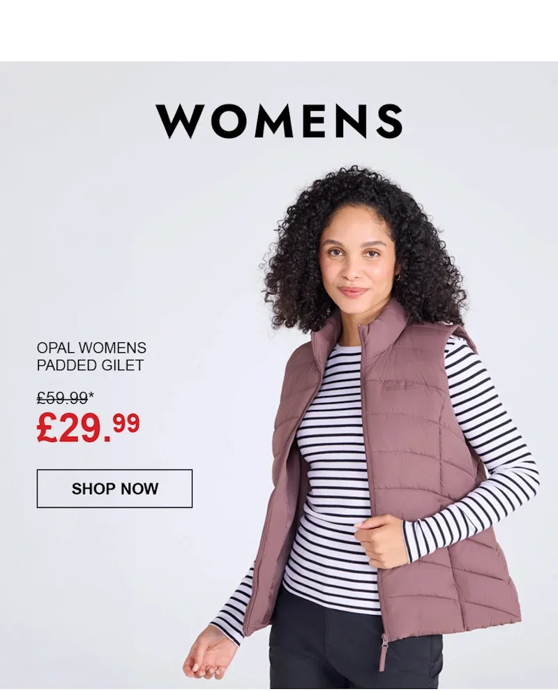Opal Womens Padded Gilet