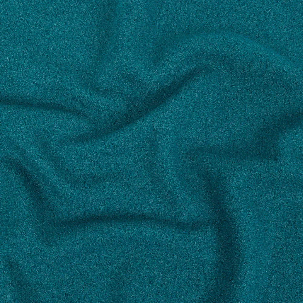 Image of Boiled Wool Coating Fabric - Ocean Depths Blue - Ketil Collection