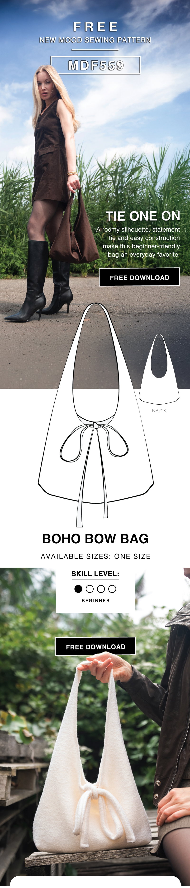 THE BOHO BOW BAG FREE SEWING PATTERN