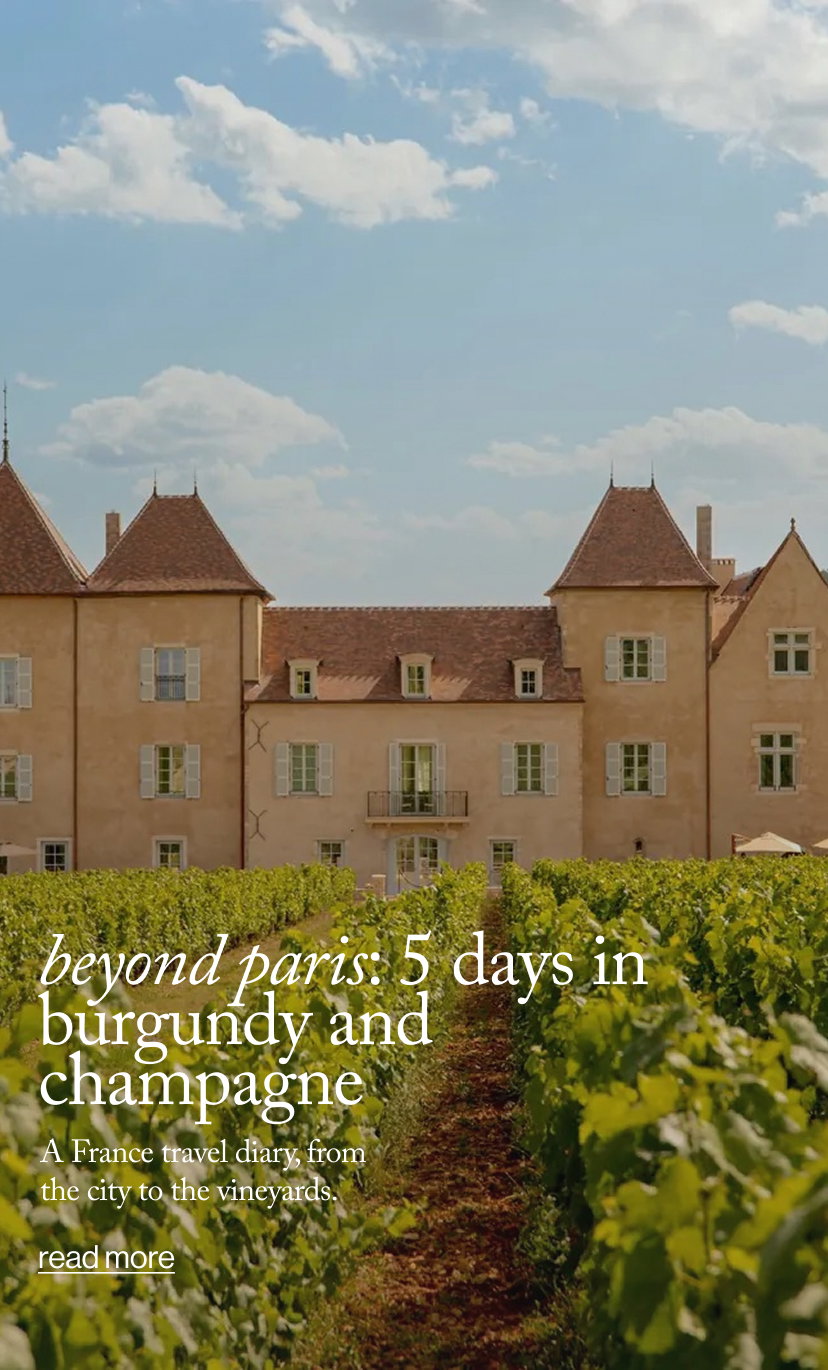beyond paris: 5 Days in Burgundy and Champagne