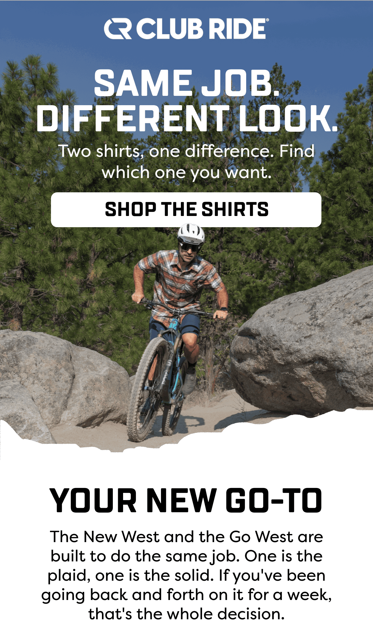 Two shirts, one difference. Find which one you want.