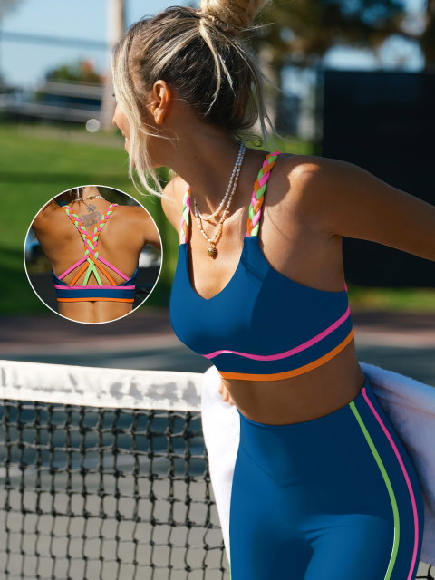 ColorSoft™ Multicolor Braided Crisscross Back Active Set