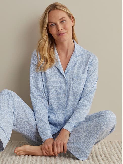 Printed Pima Cotton Women's Button-Down 