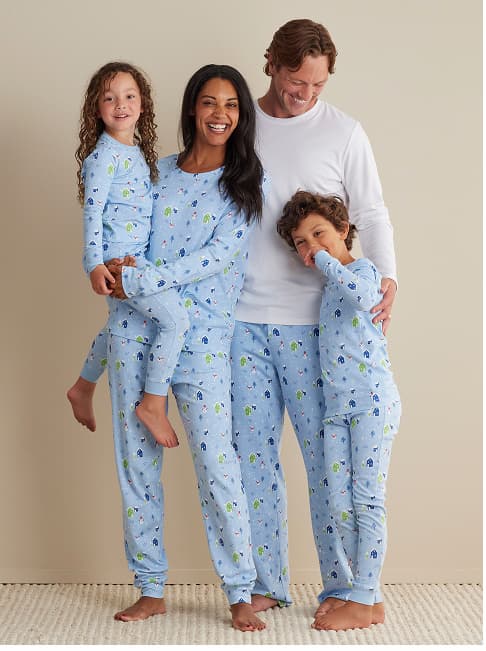 Family Printed Peruvian Cotton Kid's Pajama Set