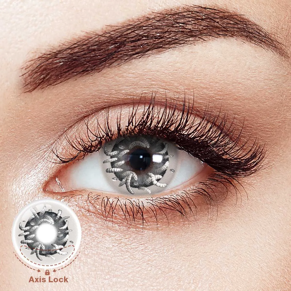 Vermis Gray Costume Yearly Contact Lenses | 2 Pcs