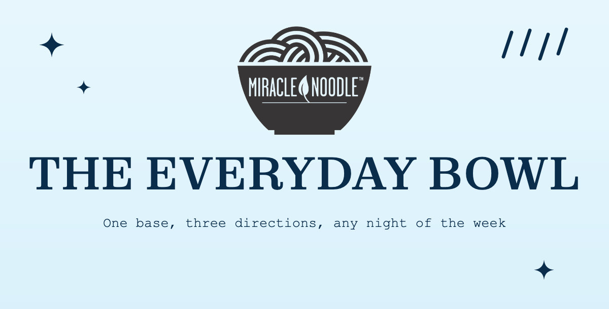 August at Miracle Noodle. Four dinners faster than the water is to boil.