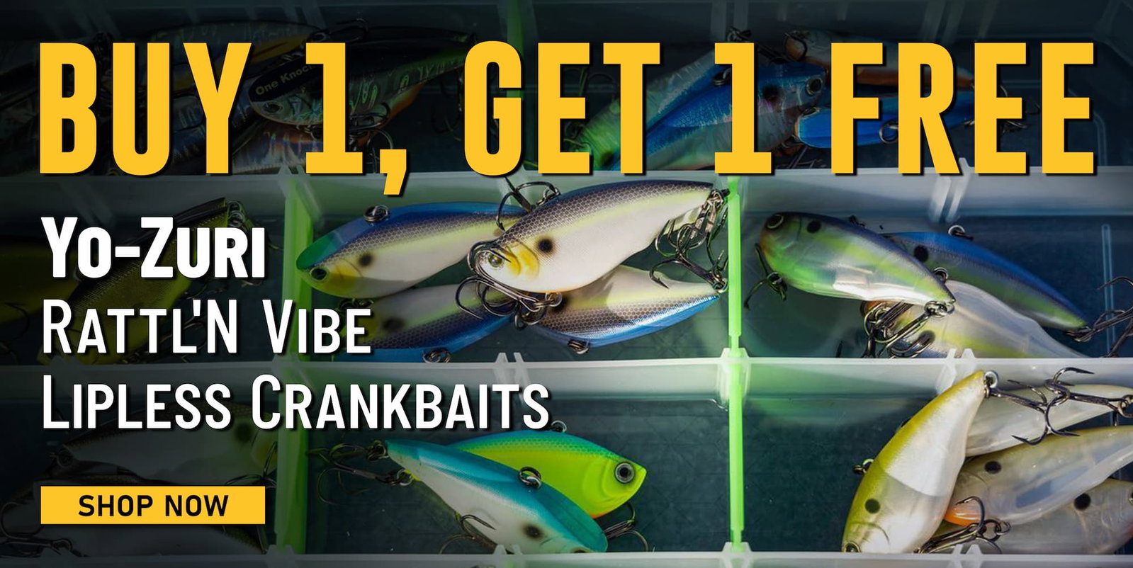 Buy 1, Get 1 Free Yo-Zuri Rattl'N Vibe Lipless Crankbaits Shop Now