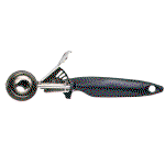 Image of Stainless Steel Disher with Black Plastic Handle #30