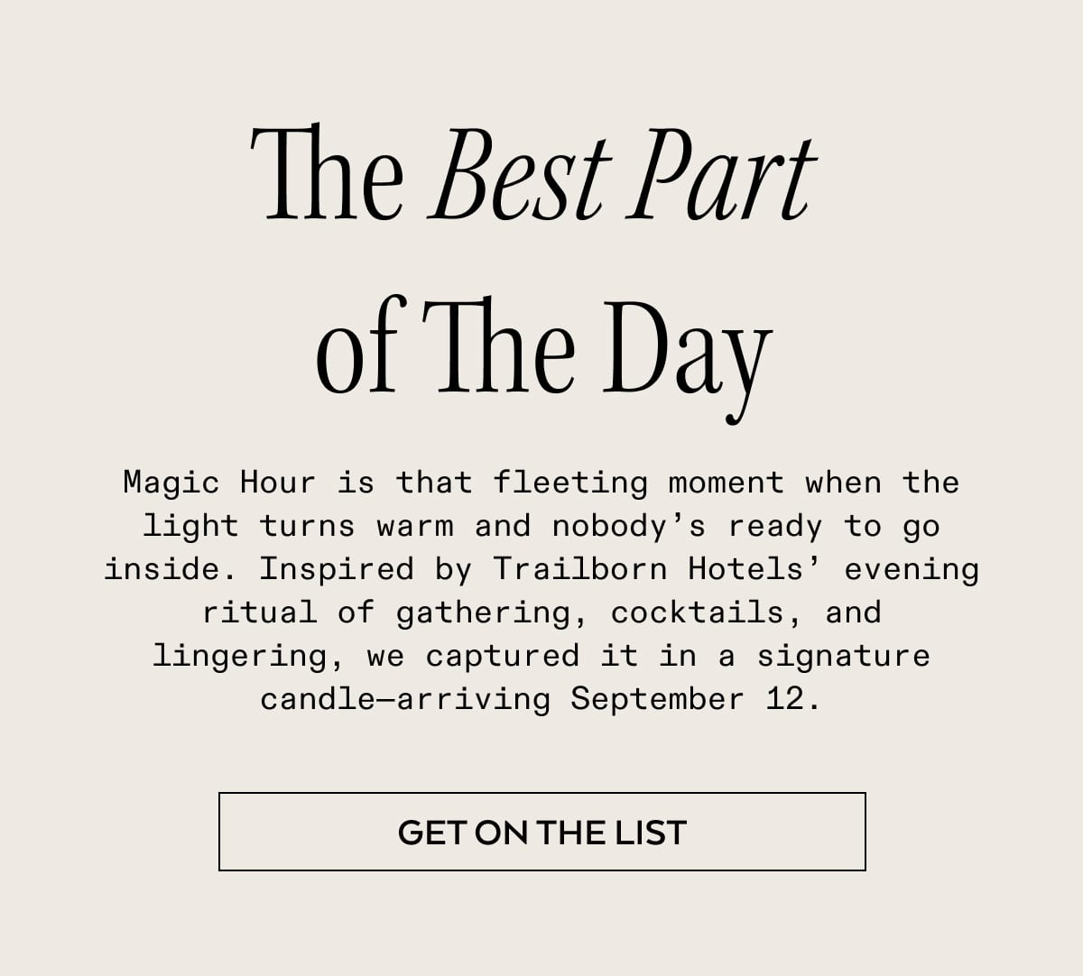 GET ON THE LIST>