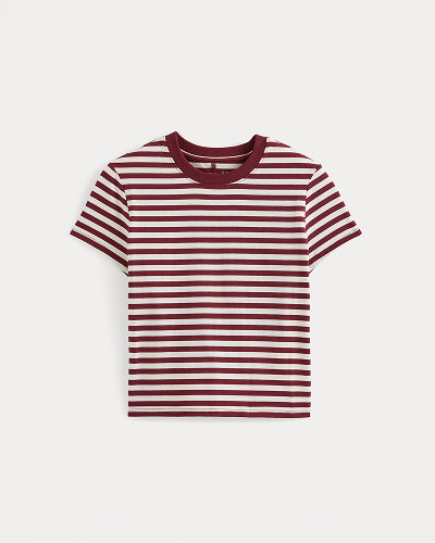 Image | Forever Jersey Shrunken Crew | Cabernet / Birch