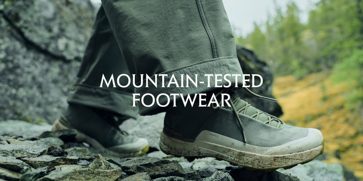 Mountain-tested footwear