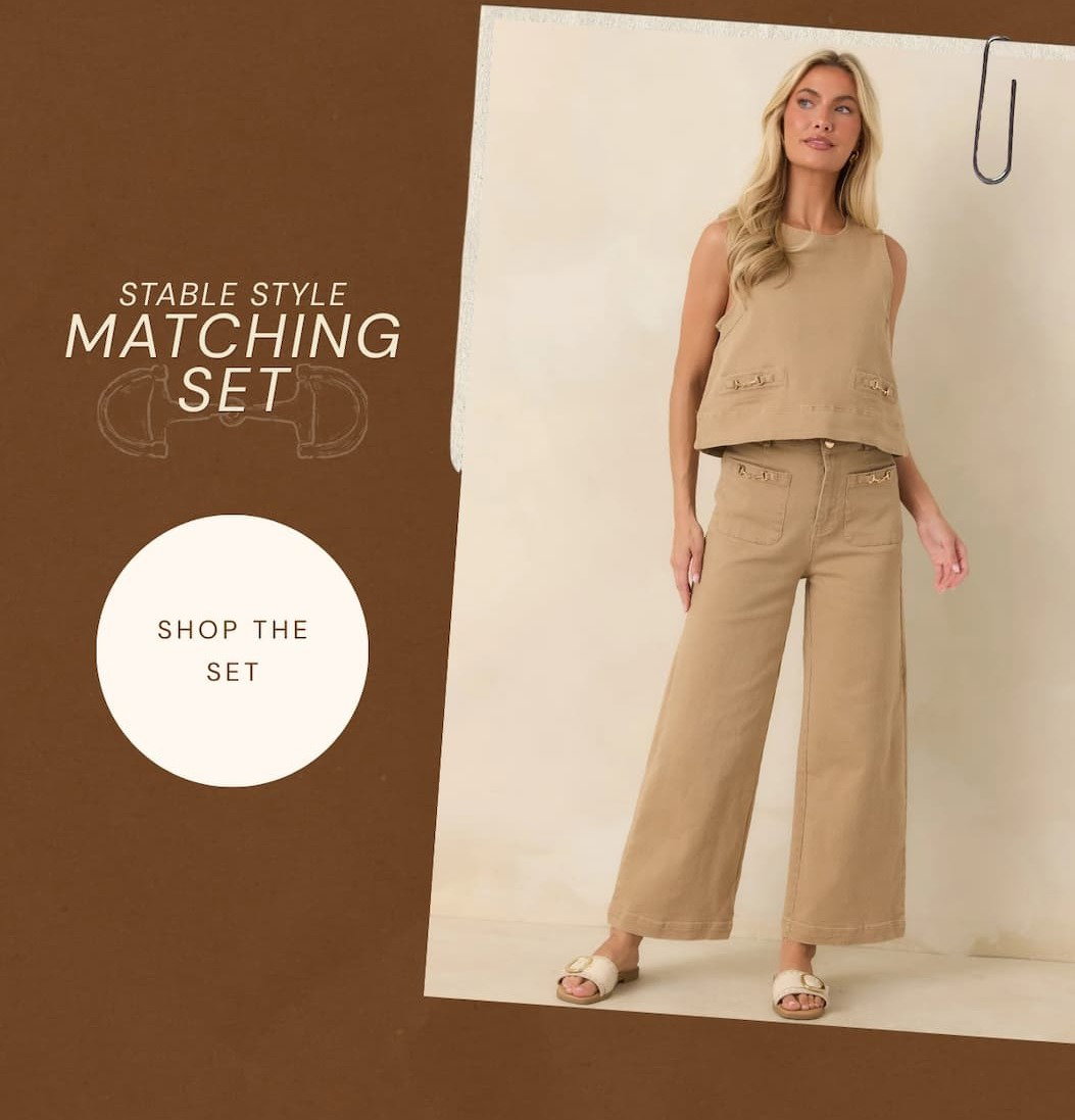 "Stable style matching set. Shop the set."
