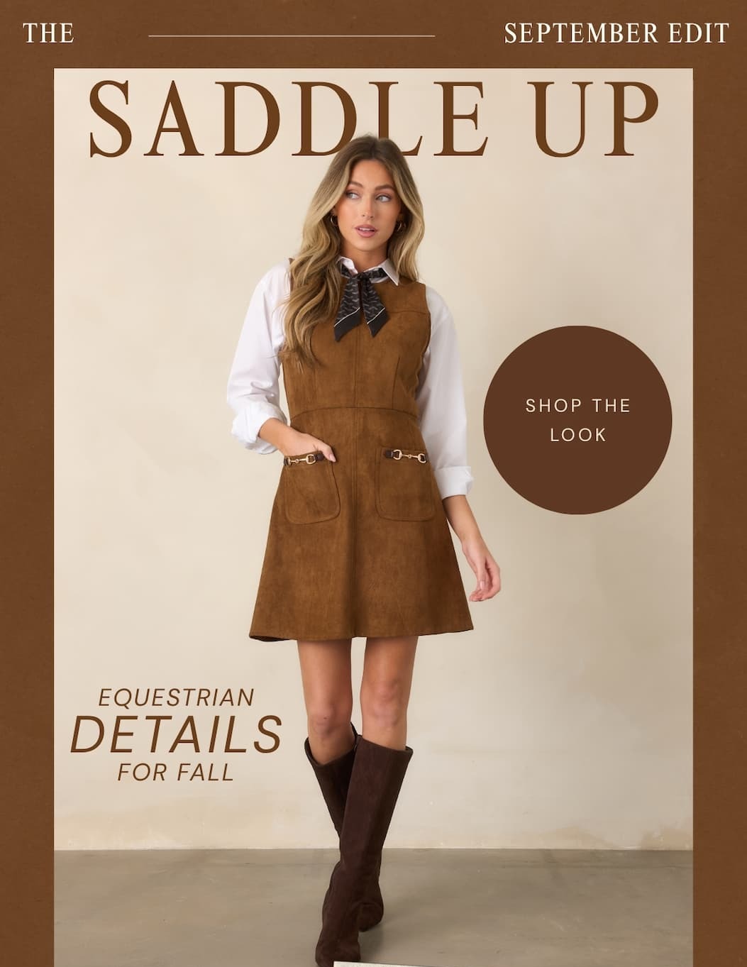 "Saddle Up. Equestrian Details for Fall. Shop the look."