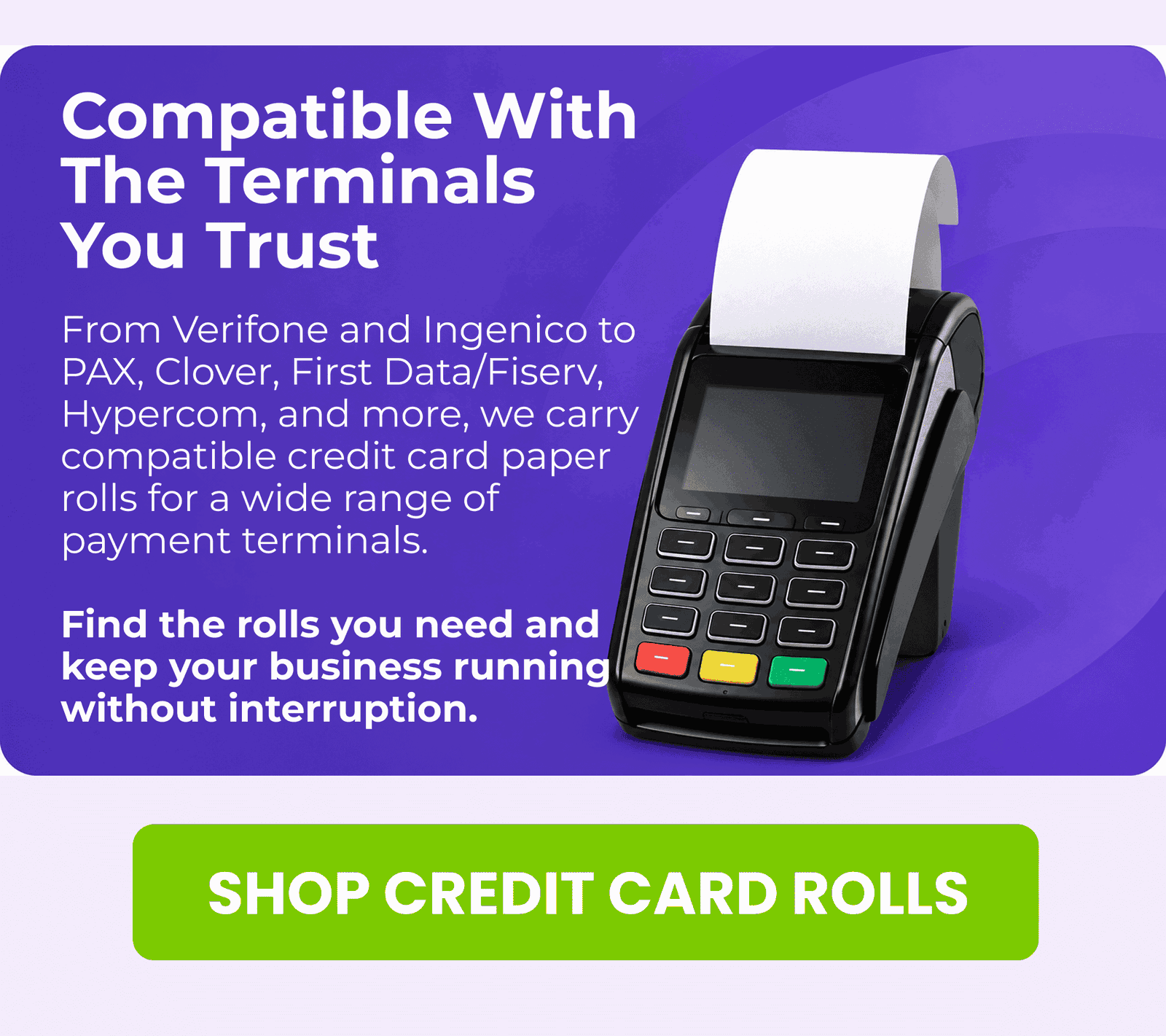 Credit Card Paper Rolls